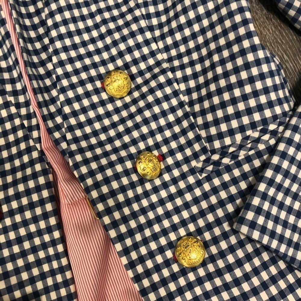 Veronica Beard Cottage Gingham Checked Blazer 2 - image 3